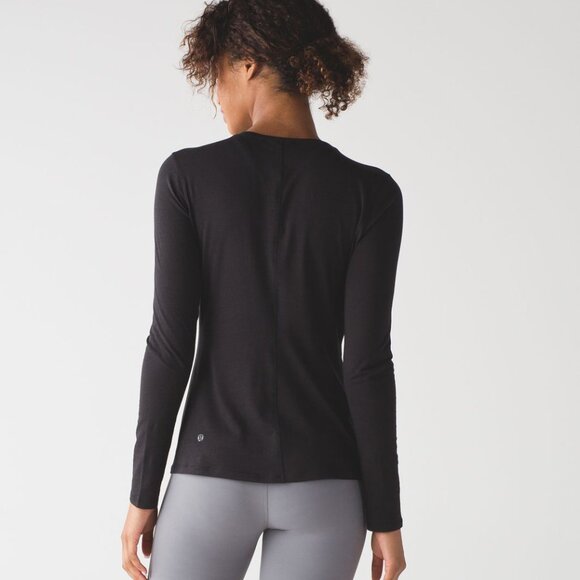 lululemon kitsilanob long sleeve shirt in black - Picture 2 of 7